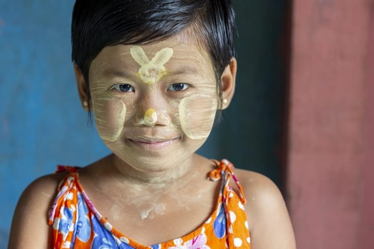 Student at school in Myanmar operated by NGO for wellness branding